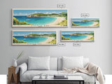 Little Bay, Anguila Panoramic Print, Vacation Gift, Anguila Wall Art, Beach Painting, Beach Decor, Large Wall Art, Wood Frame Art