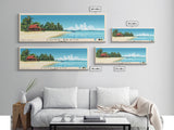 Long Beach, Cambodia Panoramic Beach Print, Vacation Gift, Cambodia Wall Art, Beach Painting, Beach Decor, Beach Painting