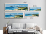 Long Beach, Fiji Panoramic Print, Vacation Gift, Fiji Wall Art, Beach Painting, Beach Decor, Large Wall Art, Wood Frame Art