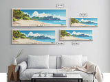 Long Beach, Philippines Panoramic Beach Print, Vacation Gift, Philippines Wall Art, Framed Canvas Print, Framed Beach Painting