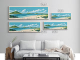 Los Roques, Venezuela Panoramic Beach Print, Vacation Gift, Venezuela Wall Art, Beach Painting, Beach Decor, Beach Painting