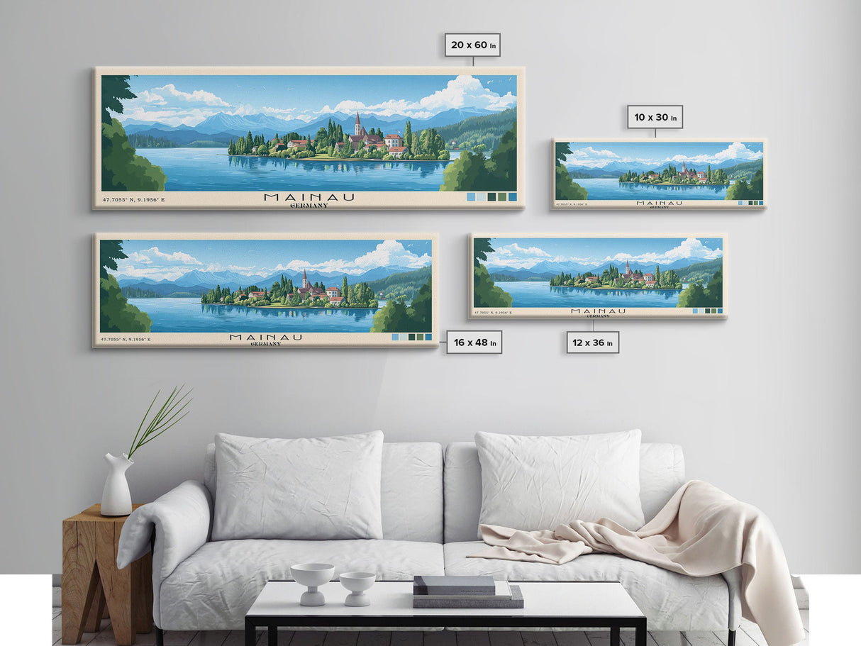 Mainau, Germany Panoramic Print, Vacation Gift, Germany Wall Art, Vacation Wall Art, Vacatation Memories, Beach Decor, Beach Or Lakehouse Art