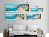 Maiori Beach, Italy Panoramic Print, Vacation Gift, Italy Wall Art, Beach Painting, Beach Decor, Beach Or Lakehouse Art