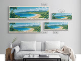 Malamala Beach, Fiji Panoramic Beach Print, Vacation Gift, Fiji Wall Art, Framed Canvas Print, Framed Beach Painting