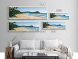 Manzanillo Beach, Costa Rica Panoramic Print, Vacation Gift, Costa Rica Wall Art, Beach Painting, Beach Decor, Large Wall Art, Wood Frame Art