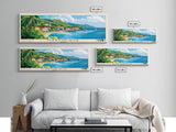 Martinique, France Panoramic Print, Vacation Gift, France Wall Art, Beach Painting, Beach Decor, Large Wall Art, Wood Frame Art