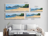 Middle Bay Beach, Hong Kong Panoramic Print, Vacation Gift, Hong Kong Wall Art, Beach Painting, Beach Decor, Beach Or Lakehouse Art