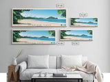 Miskito Cays, Nicaragua Panoramic Beach Print, Vacation Gift, Nicaragua Wall Art, Framed Canvas Print, Framed Beach Painting