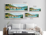 Murvica, Croatia Panoramic Print, Vacation Gift, Croatia Wall Art, Beach Painting, Beach Decor, Beach Or Lakehouse Art