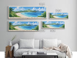 Natadola Beach, Fiji Panoramic Beach Print, Vacation Gift, Fiji Wall Art, Beach Painting, Beach Decor, Beach Painting