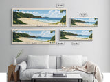 Ned's Beach, Australia Panoramic Print, Vacation Gift, Australia Wall Art, Beach Painting, Beach Decor, Large Wall Art, Wood Frame Art