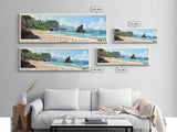 Ngurtafur Beach, Indonesia Panoramic Beach Print, Vacation Gift, Indonesia Wall Art, Beach Painting, Beach Decor, Beach Painting