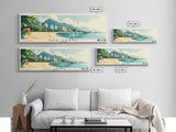 Nha Trang, Vietnam Panoramic Print, Vacation Gift, Vietnam Wall Art, Beach Painting, Beach Decor, Large Wall Art, Wood Frame Art