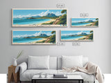 Nosy Iranja, Madagascar Panoramic Beach Print, Vacation Gift, Madagascar Wall Art, Framed Canvas Print, Framed Beach Painting