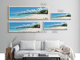 Nungwi Beach, Zanzibar Panoramic Beach Print, Vacation Gift, Zanzibar Wall Art, Framed Canvas Print, Framed Beach Painting