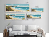 Ocean Beach, New Zealand Panoramic Print, Vacation Gift, New Zealand Wall Art, Beach Painting, Beach Decor, Beach Or Lakehouse Art