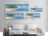 One Foot Island, Cook Islands Panoramic Beach Print, Vacation Gift, Cook Islands Wall Art, Beach Painting, Beach Decor, Beach Painting