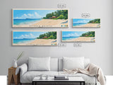 Otres Beach, Cambodia Panoramic Print, Vacation Gift, Cambodia Wall Art, Beach Painting, Beach Decor, Large Wall Art, Wood Frame Art