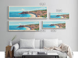 Palombaggia, France Panoramic Beach Print, Vacation Gift, France Wall Art, Framed Canvas Print, Framed Beach Painting