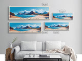 Pan de Azucar, Chile Panoramic Beach Print, Vacation Gift, Chile Wall Art, Beach Painting, Beach Decor, Beach Painting