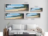 Pasir Tengkorak Beach, Malasyia Panoramic Print, Vacation Gift, Malasyia Wall Art, Beach Painting, Beach Decor, Large Wall Art, Wood Frame Art