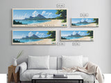 Pereybere Beach, Mauritius Panoramic Beach Print, Vacation Gift, Mauritius Wall Art, Beach Painting, Beach Decor, Beach Painting