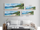 Petite Anse, Seychelles Panoramic Print, Vacation Gift, Seychelles Wall Art, Beach Painting, Beach Decor, Large Wall Art, Wood Frame Art