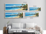 Playa Ancon, Cuba Panoramic Beach Print, Vacation Gift, Cuba Wall Art, Framed Canvas Print, Framed Beach Painting