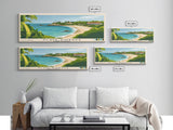 Playa Dorada, Dominican Republic Panoramic Beach Print, Vacation Gift, Dominican Republic Wall Art, Framed Canvas Print, Framed Beach Painting