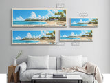 Playa Juan Dolio, Dominican Republic Panoramic Print, Vacation Gift, Dominican Republic Wall Art, Beach Painting, Beach Decor, Large Wall Art, Wood Frame Art