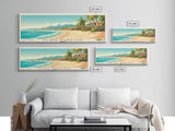 Playa Paraiso, Mexico Panoramic Print, Vacation Gift, Mexico Wall Art, Vacation Wall Art, Vacatation Memories, Beach Decor, Beach Or Lakehouse Art