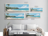 Playa Pilar, Cuba Panoramic Beach Print, Vacation Gift, Cuba Wall Art, Beach Painting, Beach Decor, Beach Painting