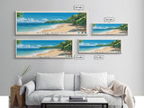 Playa Rincón, Dominican Republic Panoramic Print, Vacation Gift, Dominican Republic Wall Art, Beach Painting, Beach Decor, Large Wall Art, Wood Frame Art