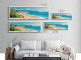 Playa Tamarit, Spain Panoramic Print, Vacation Gift, Spain Wall Art, Beach Painting, Beach Decor, Beach Or Lakehouse Art