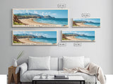 Playa de Monsul, Spain Panoramic Beach Print, Vacation Gift, Spain Wall Art, Framed Canvas Print, Framed Beach Painting