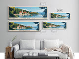 Pokrivenik, Croatia Panoramic Print, Vacation Gift, Croatia Wall Art, Beach Painting, Beach Decor, Beach Or Lakehouse Art