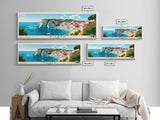 Ponza, Italy Panoramic Beach Print, Vacation Gift, Italy Wall Art, Beach Painting, Beach Decor, Beach Painting