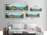 Porquerolles Island, France Panoramic Print, Vacation Gift, France Wall Art, Beach Painting, Beach Decor, Large Wall Art, Wood Frame Art