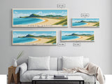 Porto Santo, Portugal Panoramic Beach Print, Vacation Gift, Portugal Wall Art, Framed Canvas Print, Framed Beach Painting