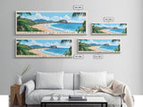 Praia Ilha do Campeche, Brazil Panoramic Print, Vacation Gift, Brazil Wall Art, Beach Painting, Beach Decor, Large Wall Art, Wood Frame Art