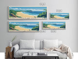 Praia de Pipa, Brazil Panoramic Beach Print, Vacation Gift, Brazil Wall Art, Beach Painting, Beach Decor, Beach Painting