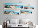 Praia do Carvalhal, Portugal Panoramic Print, Vacation Gift, Portugal Wall Art, Beach Painting, Beach Decor, Beach Or Lakehouse Art