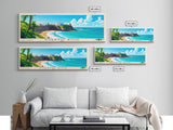 Puerto Rico, USA Panoramic Print, Vacation Gift, USA Wall Art, Beach Painting, Beach Decor, Beach Or Lakehouse Art