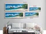 Puka Beach, Boracay, Philippines Panoramic Beach Print, Vacation Gift, Boracay, Philippines Wall Art, Framed Canvas Print, Framed Beach Painting