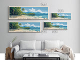 Pulau Palambak, Indonesia Panoramic Print, Vacation Gift, Indonesia Wall Art, Beach Painting, Beach Decor, Beach Or Lakehouse Art