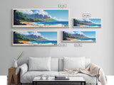 Punalu’u, Hawaii Panoramic Beach Print, Vacation Gift, Hawaii Wall Art, Framed Canvas Print, Framed Beach Painting