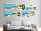 Punta Frances, Cuba Panoramic Print, Vacation Gift, Cuba Wall Art, Beach Painting, Beach Decor, Large Wall Art, Wood Frame Art