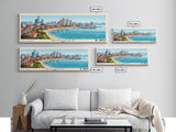 Qingdao, China Panoramic Beach Print, Vacation Gift, China Wall Art, Beach Painting, Beach Decor, Beach Painting