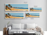 Quemado Beach, Morocco Panoramic Print, Vacation Gift, Morocco Wall Art, Beach Painting, Beach Decor, Large Wall Art, Wood Frame Art