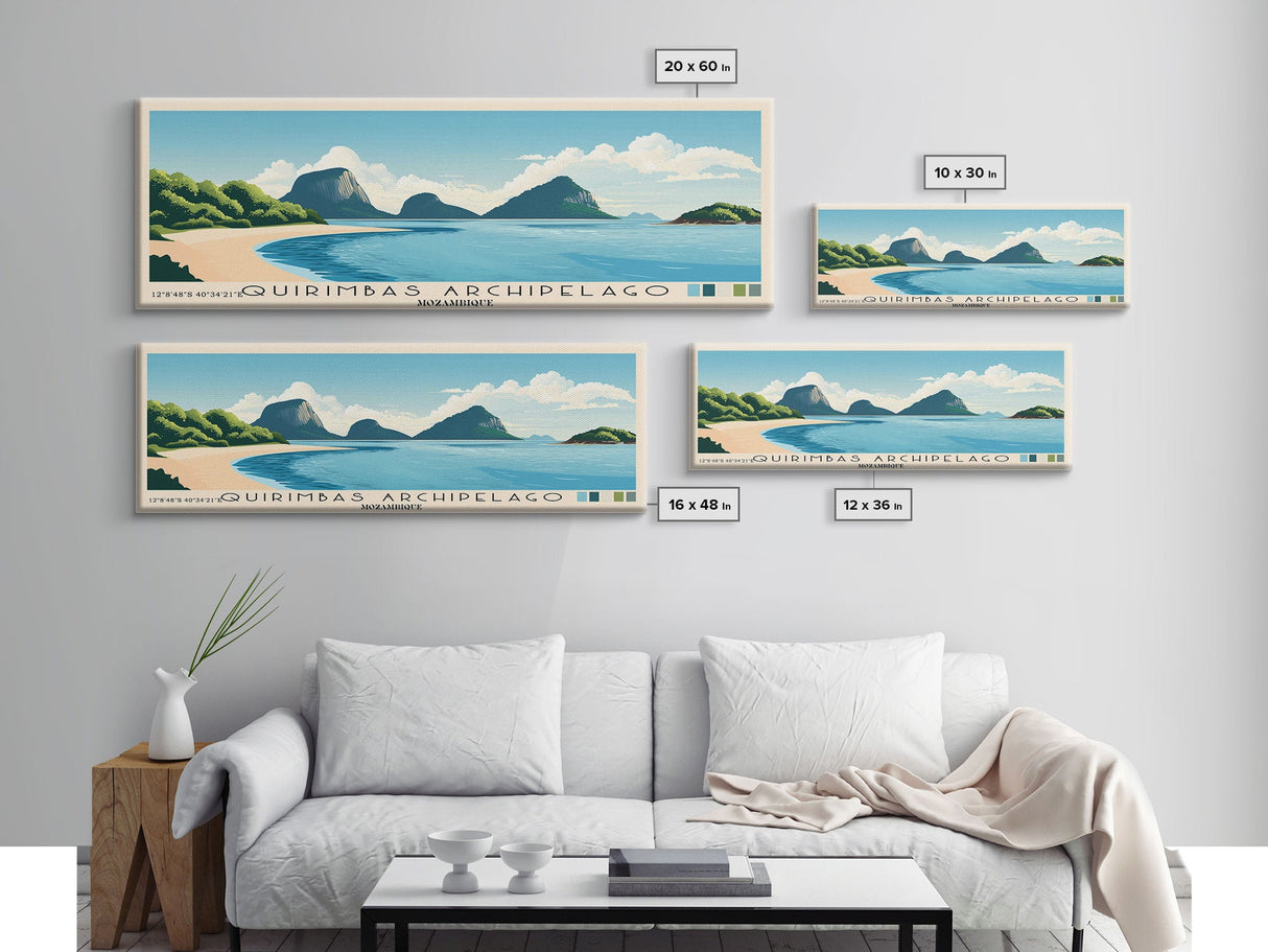 Quirimbas Archipelago, Mozambique Panoramic Print, Vacation Gift, Mozambique Wall Art, Vacation Wall Art, Vacatation Memories, Beach Decor, Beach Or Lakehouse Art